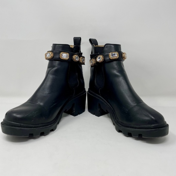 Steve Madden Black Ankle Boots with Gem Embellishments Tik Tok Favourite - Picture 6 of 15